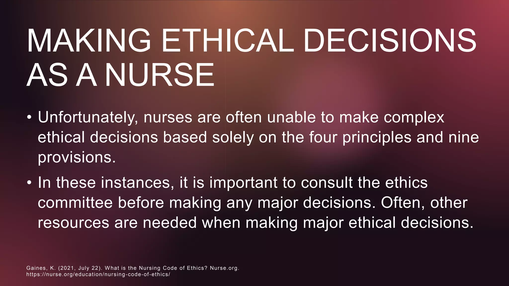 The American Nurses Association Code Of Ethics Is Legally Binding AMERICAN NURSES ASSOCIATION CODE OF ETHICS | PPT