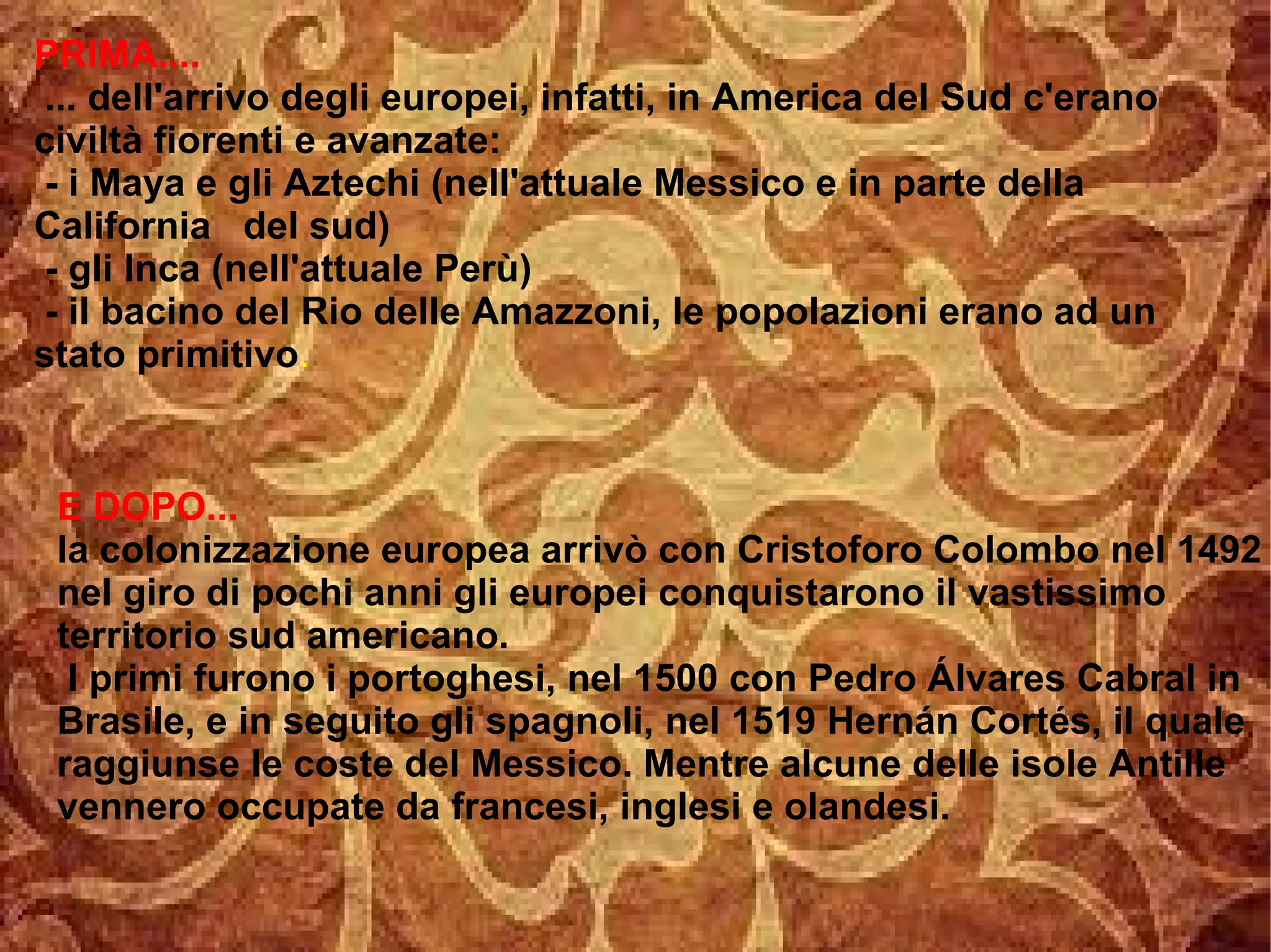 america-nord-e-sud-colonie-ppt