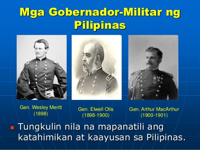 Sino Ang Unang Gobernador Militar Sino Ang Unang Gobernador Militar