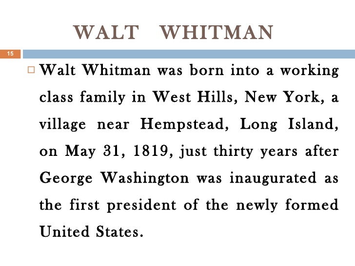 american poetry an introduction walt whitman famous works