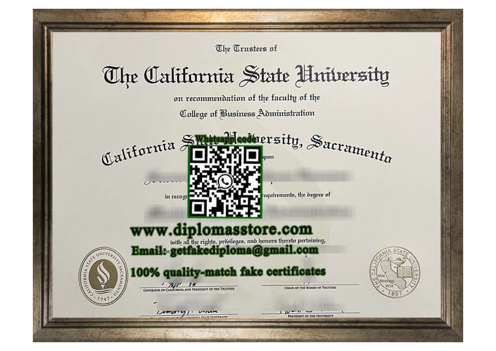 California State University Sacramento diploma PPT