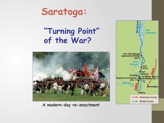 Saratoga:
“Turning Point”
of the War?
A modern-day re-enactment
 