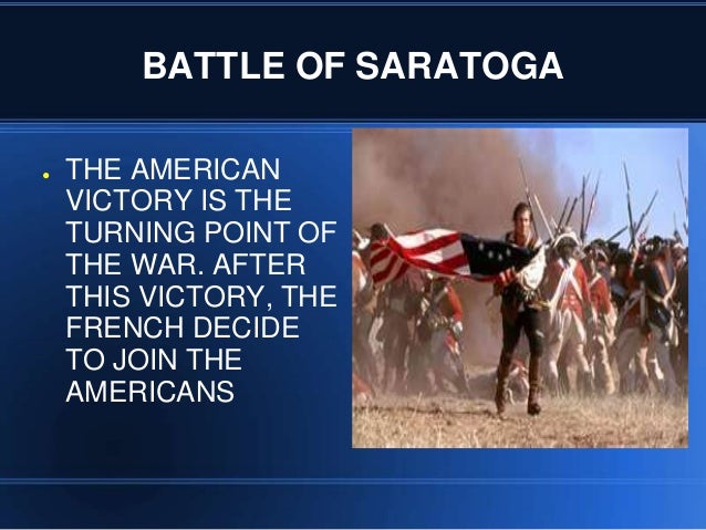 the american victory at saratoga was a turning point in the war because