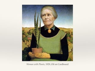 Woman with Plants, 1929, Oil on Cardboard
 