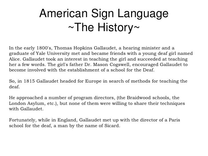 american sign language powerpoint