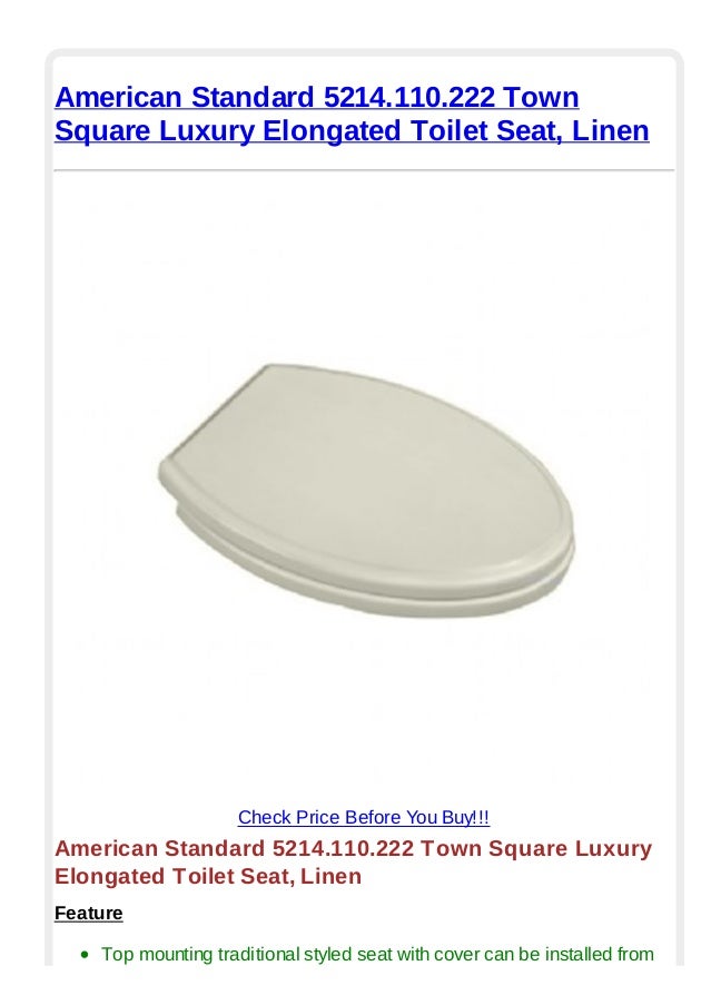 American standard 5214.110.222 town square luxury elongated toilet se…