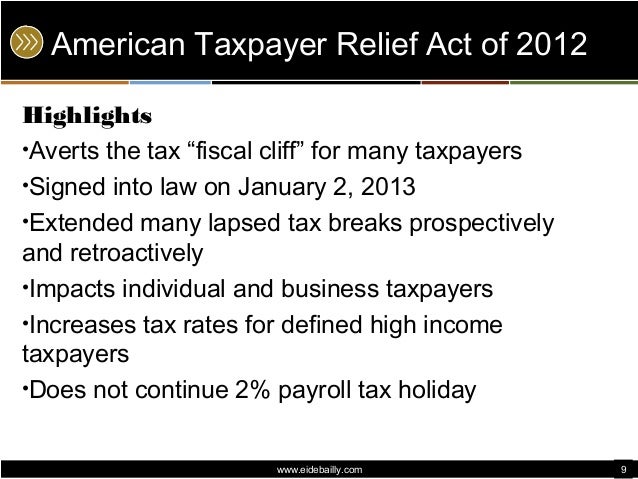 American taxpayer relief act