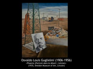 Osvaldo Louis Guglielmi (1906-1956)
«Phoenix (Portrait dans le désert ; Lénine)»
(1935, Sheldon Museum of Art, Lincoln)
 