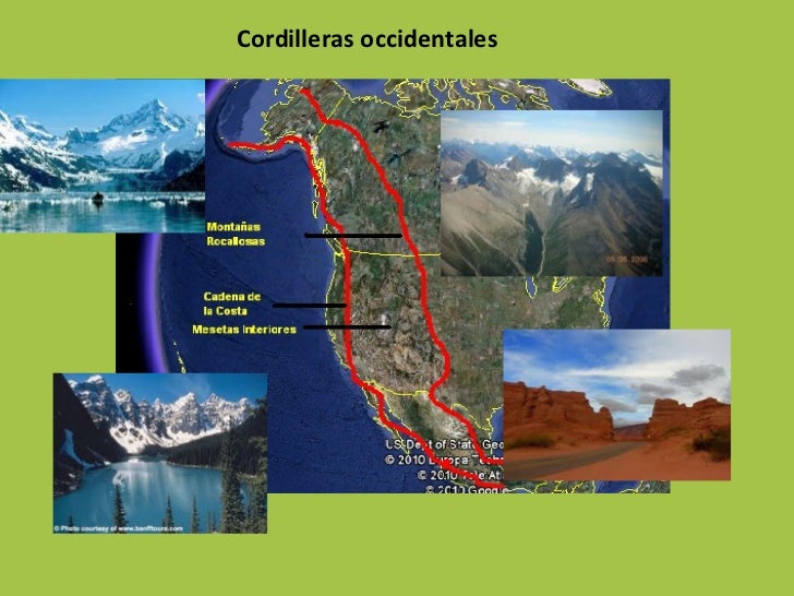 América relieves del norte