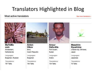 Translators Highlighted in Blog