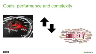 Goals: performance and complexity
 