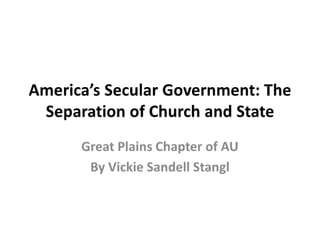 America’s secular government (2)