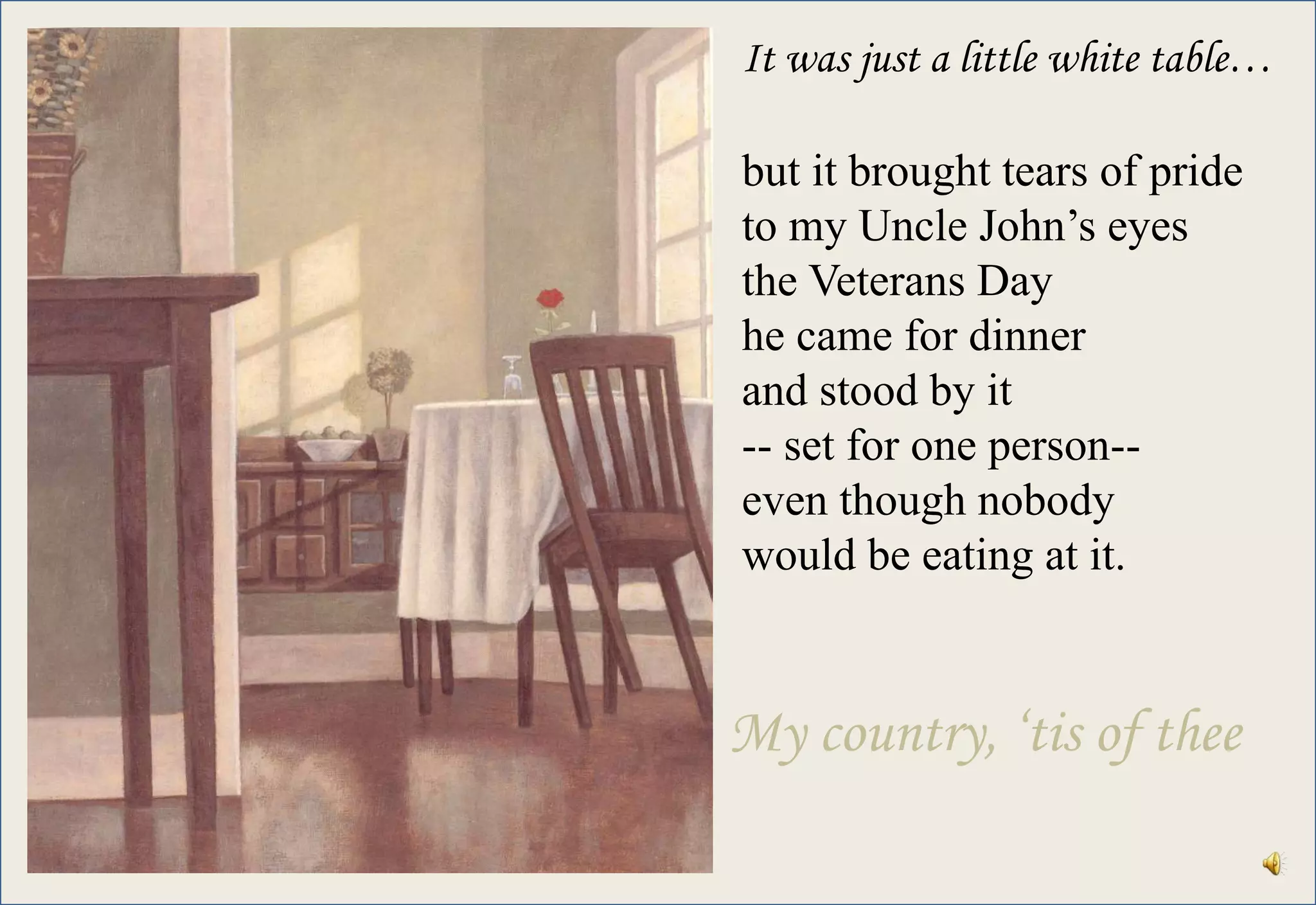 America's white table | PPT