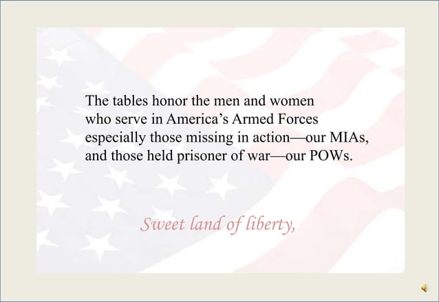 America's white table | PPT