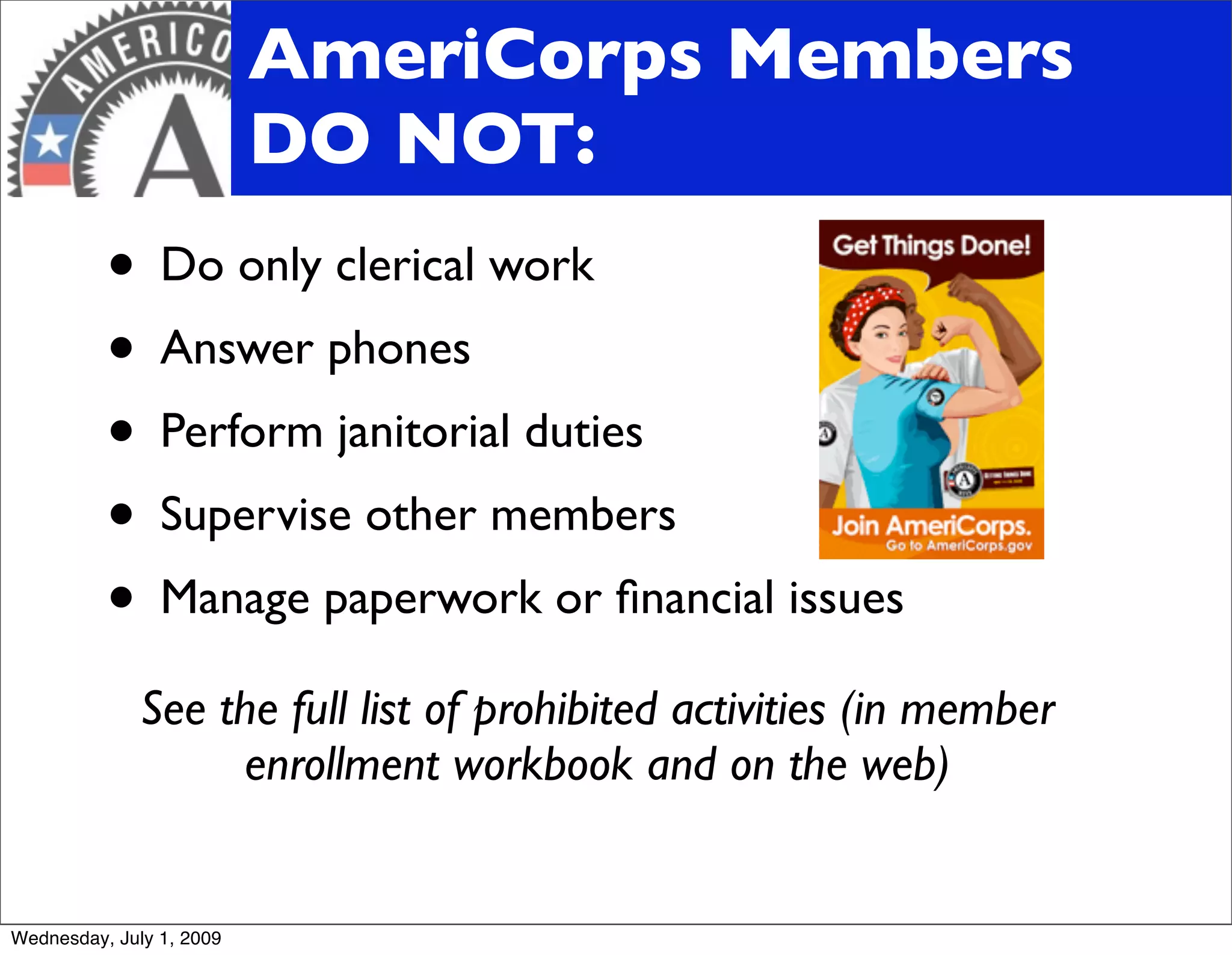 Bonner AmeriCorps 101