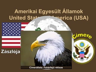 Amerikai Egyesült Államok
United States of America (USA)

                   49.




      50.




            Címerállata: Fehérfejű rétisas
 