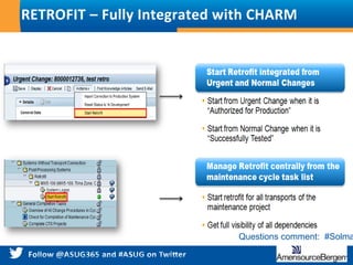 23
AmerisourceBergen Corporation – Proprietary and Confidential
All rights reserved. This document contains confidential information which may not be reproduced, transmitted or
discussed with third parties without the express written consent of AmerisourceBergen.
RETROFIT – Fully Integrated with CHARM
Questions comment: #Solma
 