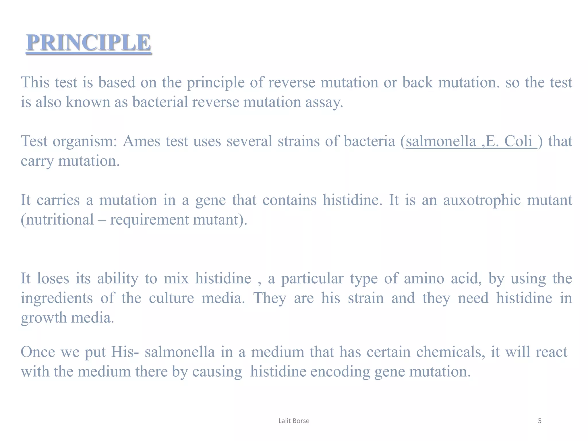 Ames test | PPTX