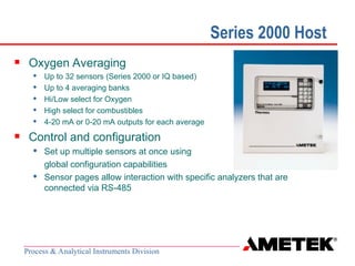Ametek O2 Analyzer Ametek Oxygen Analysers Presentation o Oxygen analysers | PPT