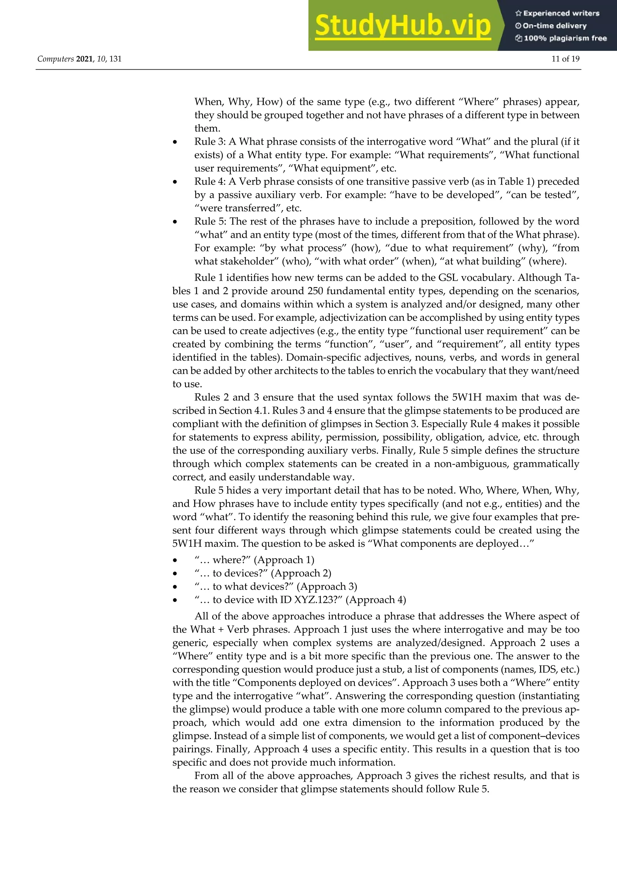 A Methodology For Generating Systems Architectural Glimpse Statements ...