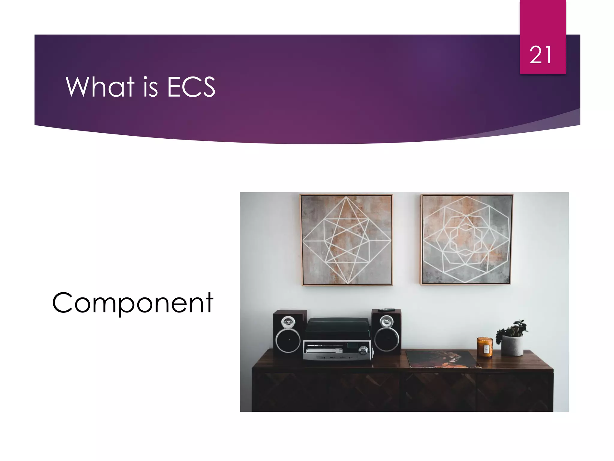What is ECS
21
Component
 