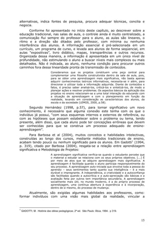 A metodologia de_projetos_como_recurso_de_ensino | PDF