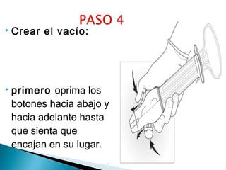  Crear

el vacío:

 primero

oprima los
botones hacia abajo y
hacia adelante hasta
que sienta que
encajan en su lugar.

 