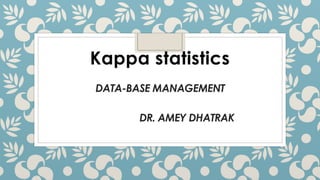 Kappa statistics | PDF