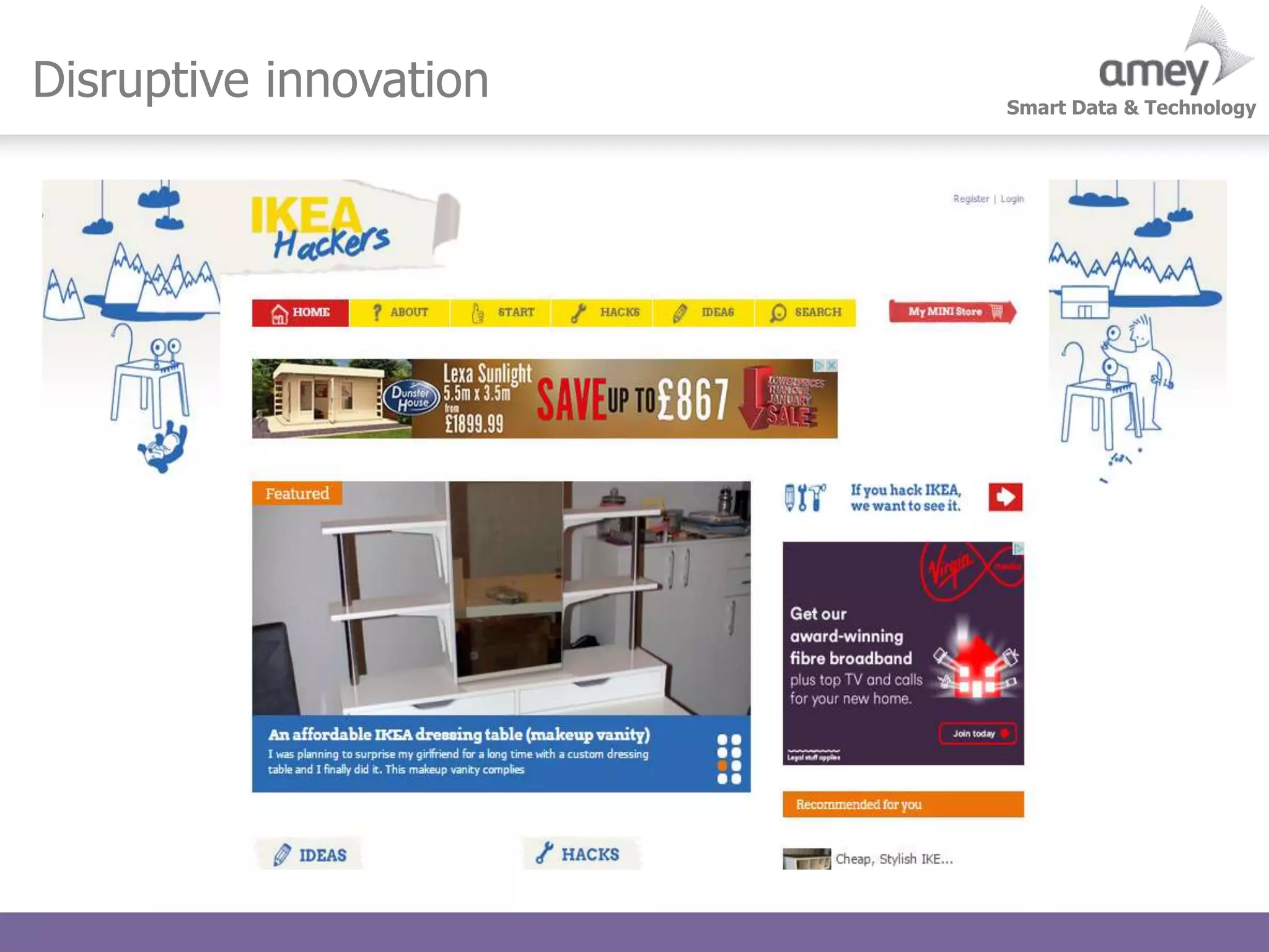 Smart Data & Technology
Disruptive innovation
 