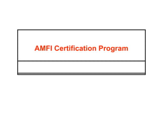 AMFI Certification Program
 