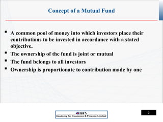 amfi slides version for study about mutual fund basic concept | PPT