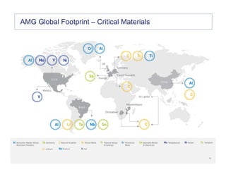 11
11
AMG Global Footprint – Critical Materials
 