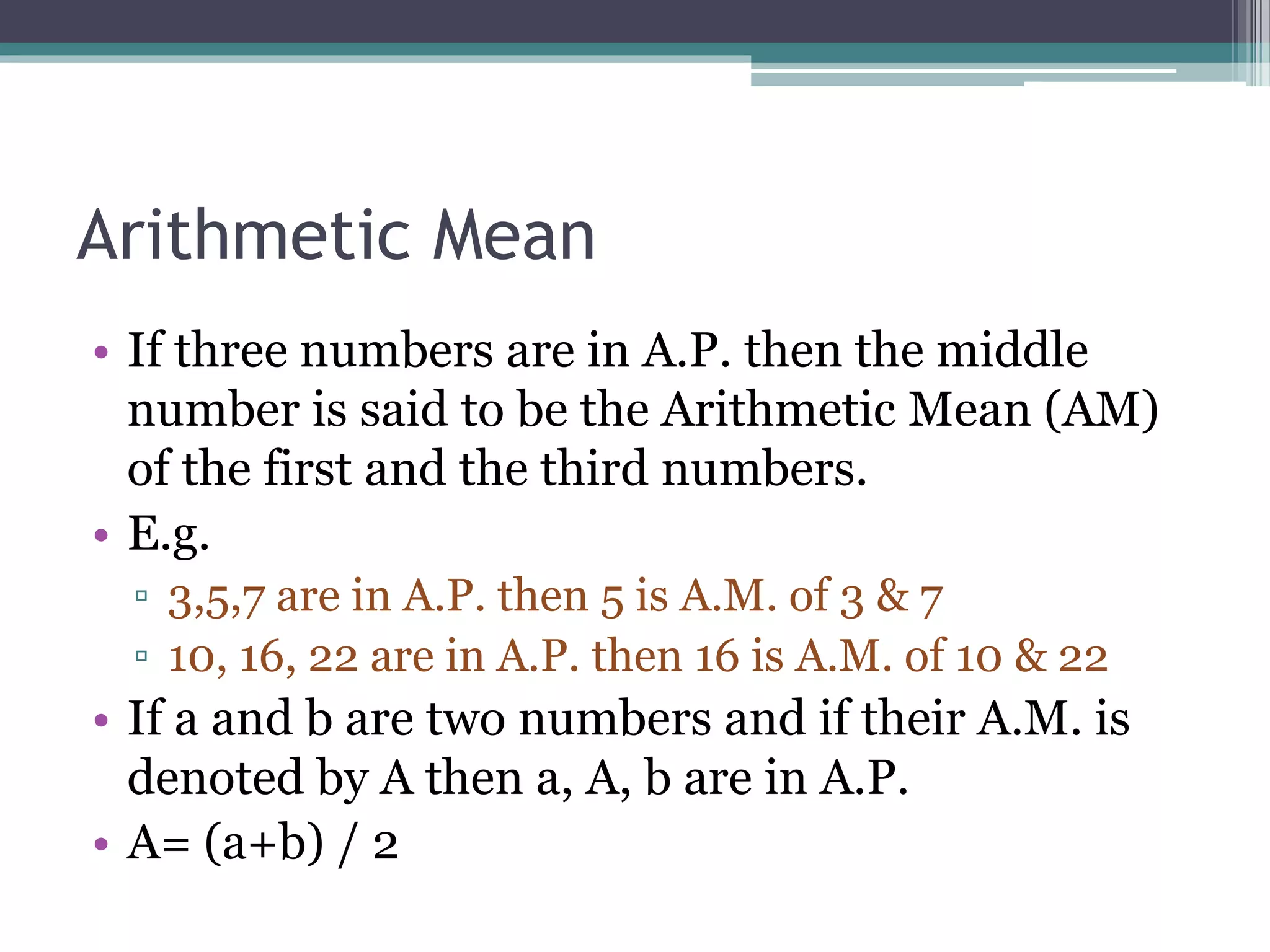 Arithmetic Mean, Geometric Mean, Harmonic Mean | PPTX