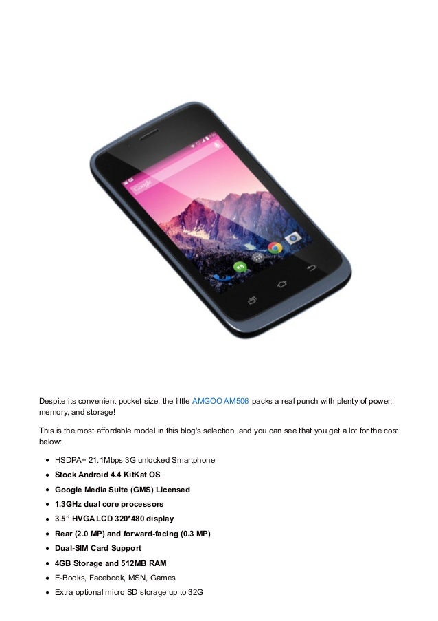 4 of the best affordable smartphones from AMGOO for phone distributors