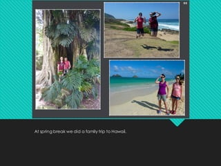 At spring break we did a family trip to Hawaii.
 