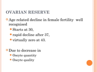 Amh and ovarian reserve | PPT