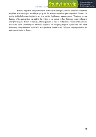 AMHARIC TEXT TO SPEECH SYNTHESIS FOR SYSTEM DEVELOPMENT | PDF