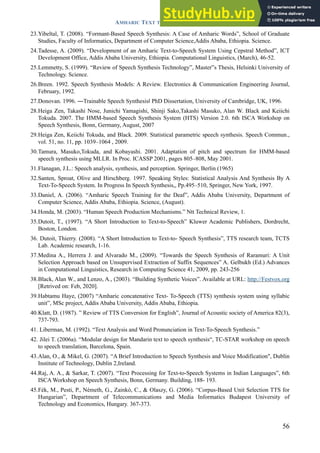 AMHARIC TEXT TO SPEECH SYNTHESIS FOR SYSTEM DEVELOPMENT | PDF