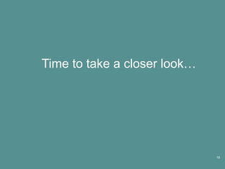 Time to take a closer look…




                              18
 