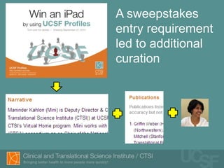 A sweepstakes
entry requirement
led to additional
curation
 