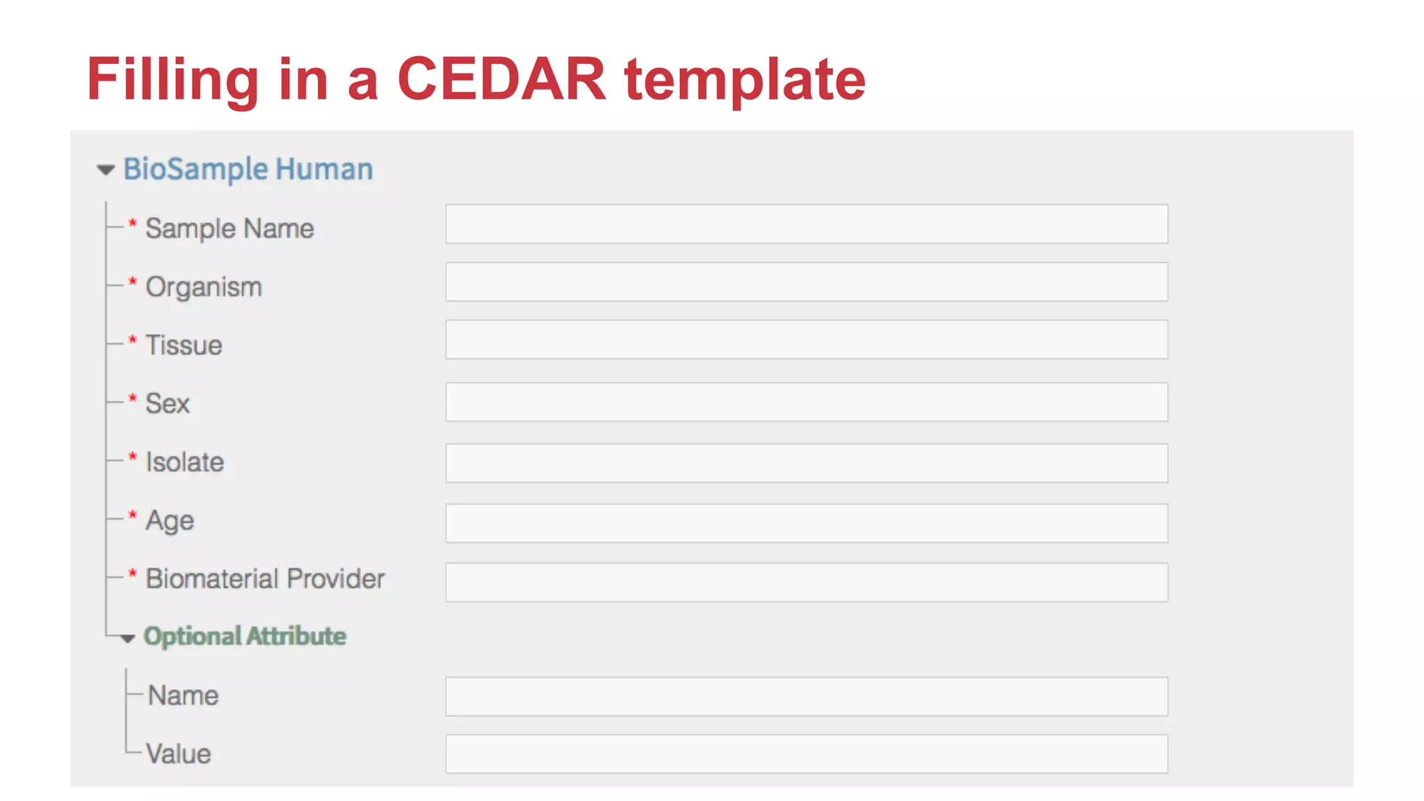 11AMIA 2017 | amia.org
Filling in a CEDAR template
 