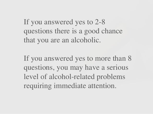 Alcoholic Quiz "Am I an Alcoholic?"