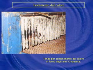 Isolamento dal calore Tenda per contenimento del calore in forno degli anni Cinquanta. 