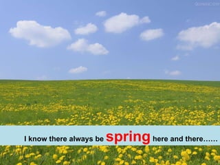 I know there always be  spring  here and there…… 