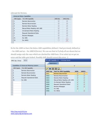 AMI Capabilities: Operational Status | PDF