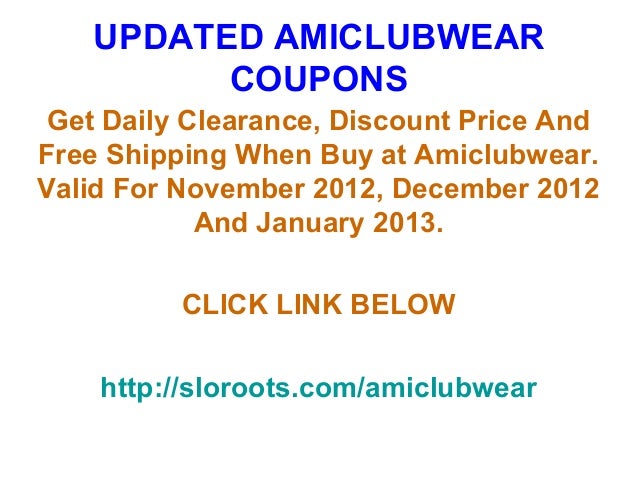 amiclubwear coupons