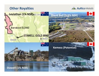 Other Royalties
23
Kemess (Potential)
David Bell (1.5% NSR)
Stawell (1% NSR)
Leviathan (1% NSR)
 