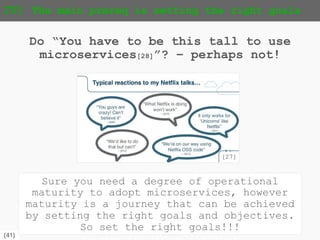 {41}
III)One domain to rule them all [26]
Gather together those things that change
for the same reason, and separate those
things that change for different reasons
[23][25]
[24]
Domain driven design (DDD) divides up a large system
into Bounded Contexts, each of which can have a unified
model - essentially a way of structuring Multiple
Canonical Models[24]
 