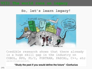 {44}
VI) 30+ years of research [5][10] proves that:
What you have seen early is just a point of
view (mine!). Do dui-diligence and find the
right approach for your environment. Get
inspiration from lots of research work
There is no silver bullet [26]
 