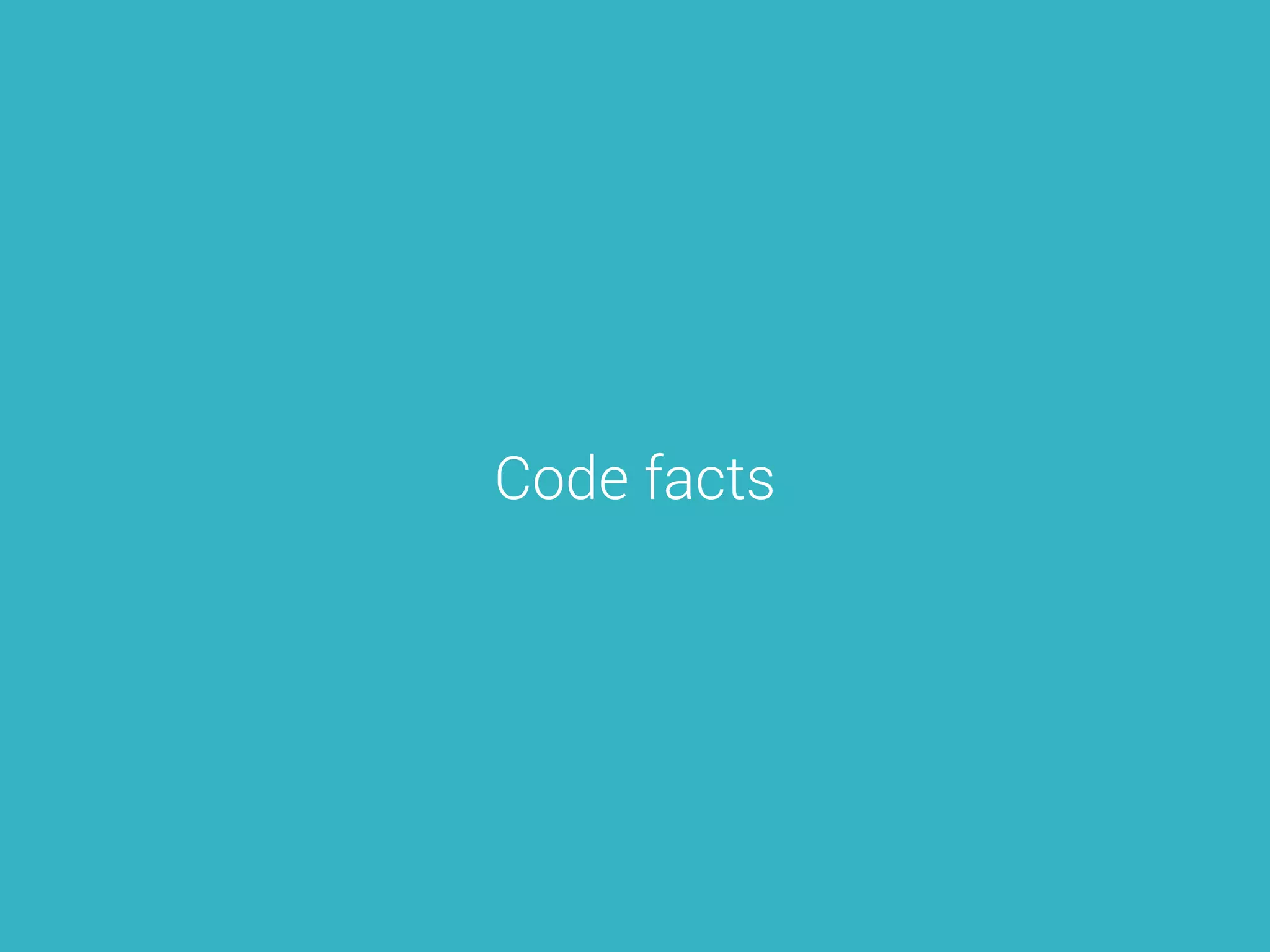 Code facts
 